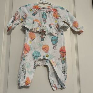 Mud Pie Hot Air Balloon Print Kids One Piece